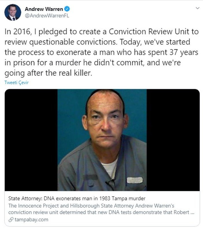 ABD'de tecavüzden 37 yıl yatan mahkumun suçsuz olduğu ortaya çıktı