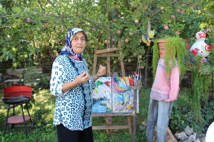 Konya'da Kezban Teyze'nin bahçesi görenleri şaşırtıyor