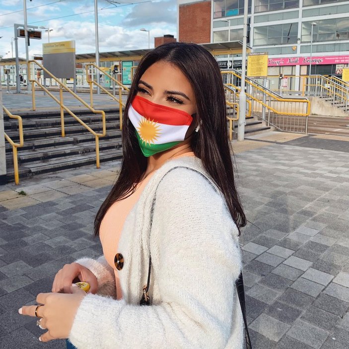 Kürdistan maskeli kız