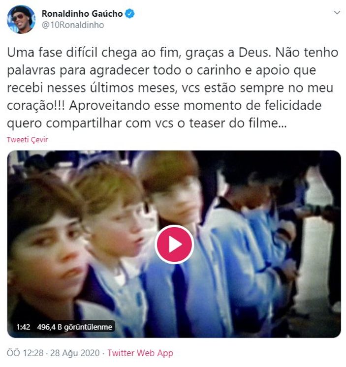 Hapisten çıkan Ronaldinho'nun ilk sözleri