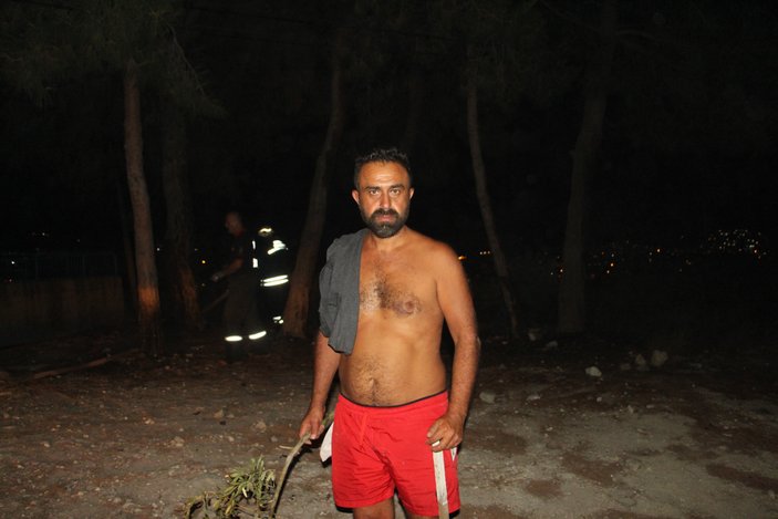 Aydın'da alkollü kişi, okul bahçesini ateşe verdi