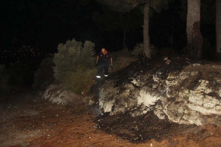 Aydın'da alkollü kişi, okul bahçesini ateşe verdi