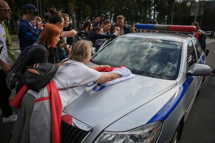 Belarus'ta bu kez de öğrenciler sokağa çıktı