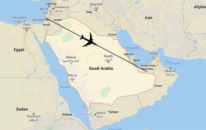 Suudi Arabistan, hava sahasını BAE-İsrail uçuşlarına açtı