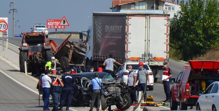 Biga'da peş peşe trafik kazası: 1 ölü, 6 yaralı