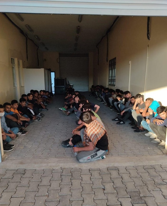 Van'da 17 kişilik minibüsten 65 kaçak göçmen çıktı