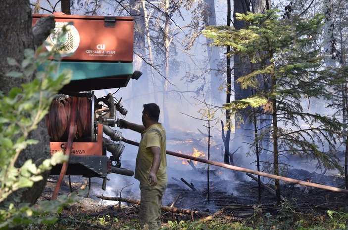Çorum'daki yangında canını ortaya koyan ormancılar hastanede
