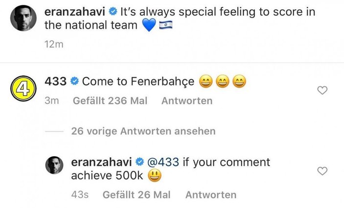 Zahavi'den ilginç Fenerbahçe yorumu