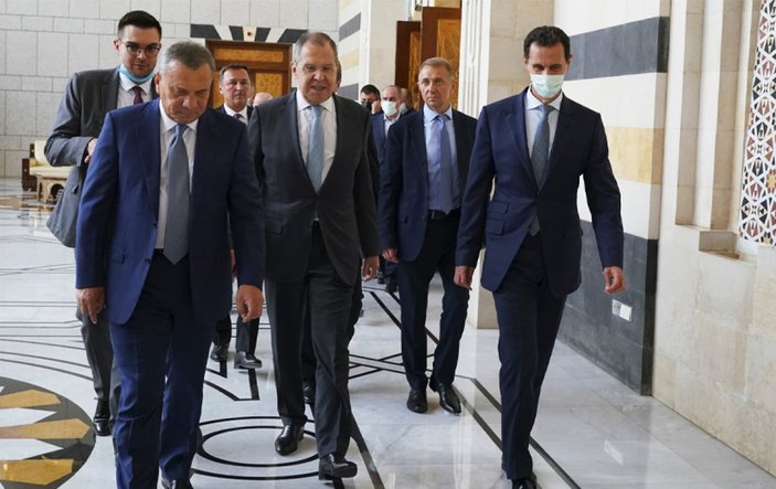 Esad'ın Rus heyeti karşılama heyecanı