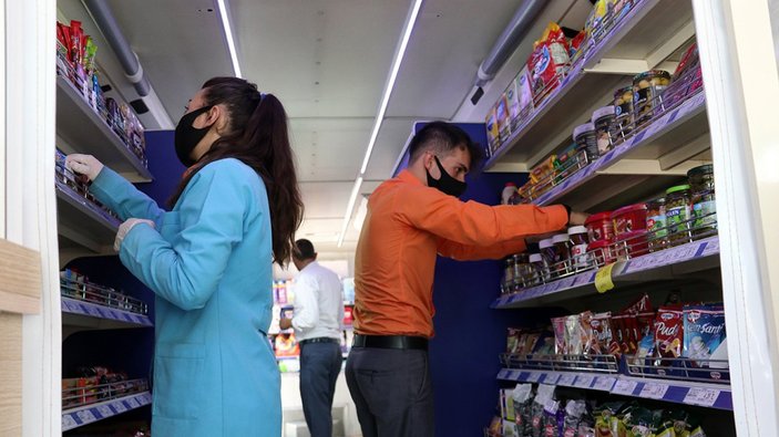 Elazığ'da koronavirüse karşı 'gezici market'