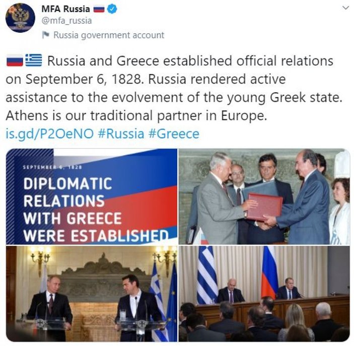Rusya: Yunanistan geleneksel ortağımız