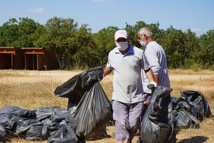Lüleburgaz'da temizlik işçilerinden piknikçilere çöp tepkisi