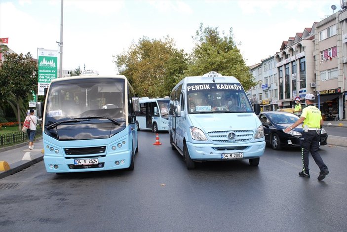 İstanbul’da minibüslerde ayakta yolcu denetimi