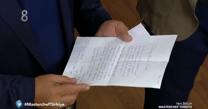 MasterChef'te Mehmet Şef, cezaevinden gelen mektubu okudu