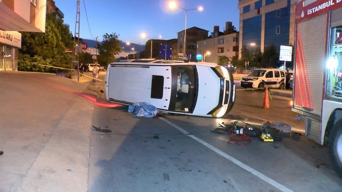 Sancaktepe'de kaza yapan sürücü yaşamını yitirdi