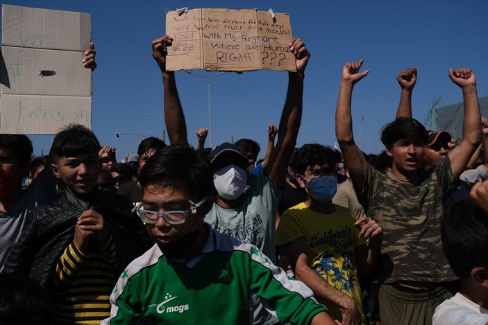 Moria kampındaki sığınmacılar özgürlük istiyor