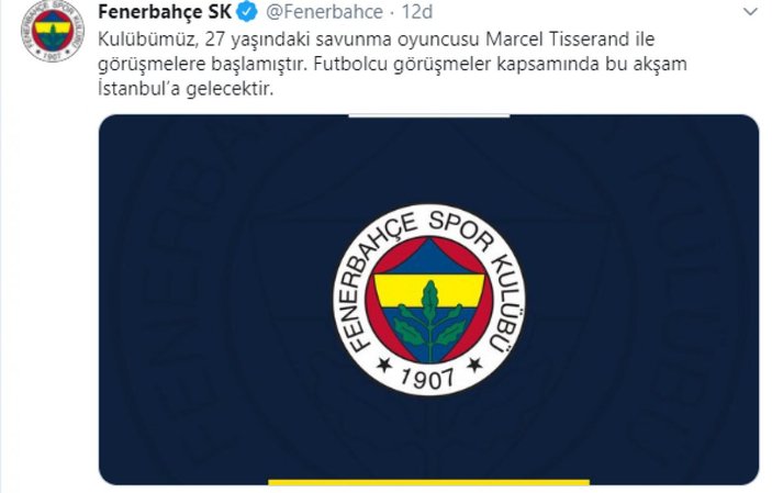 Fenerbahçe, Marcel Tisserand'ı açıkladı