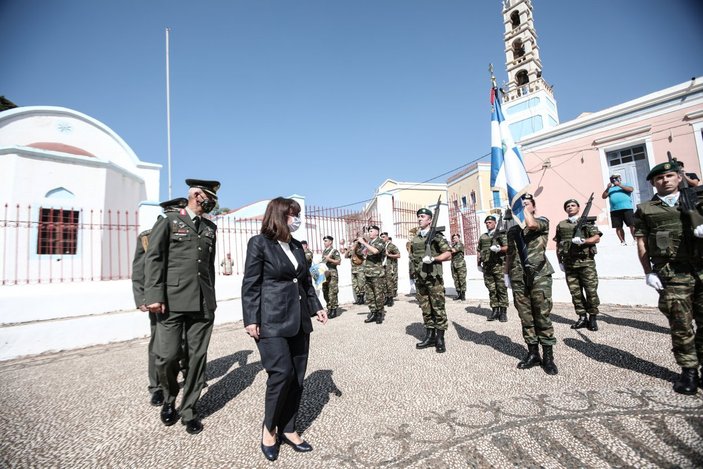 Yunanistan Cumhurbaşkanı Katerina Sakelaropulu Meis Adası'nda