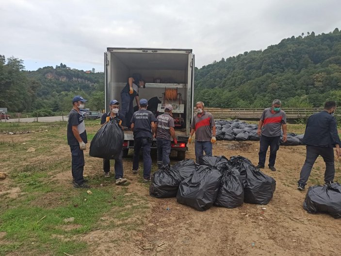 Ordu'da çevreye bırakılan çöplere şiveli tepki