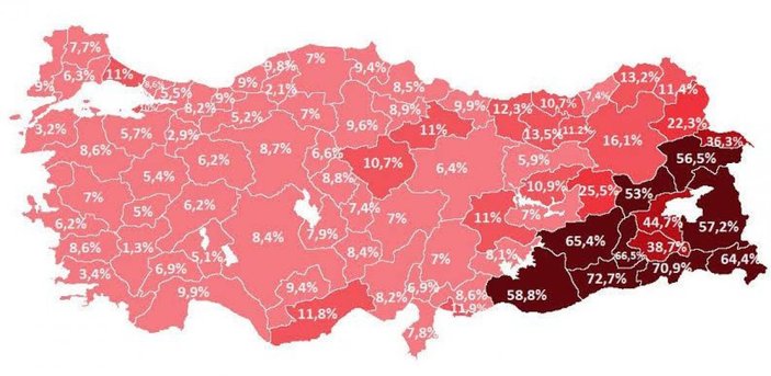 Türkiye'de kaçak elektrik kullanım haritası