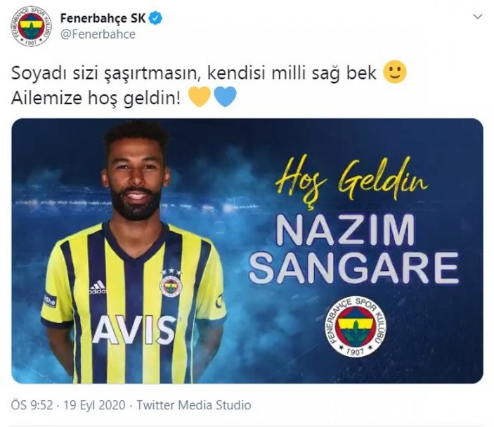 Nazım Sangare Fenerbahçe'de