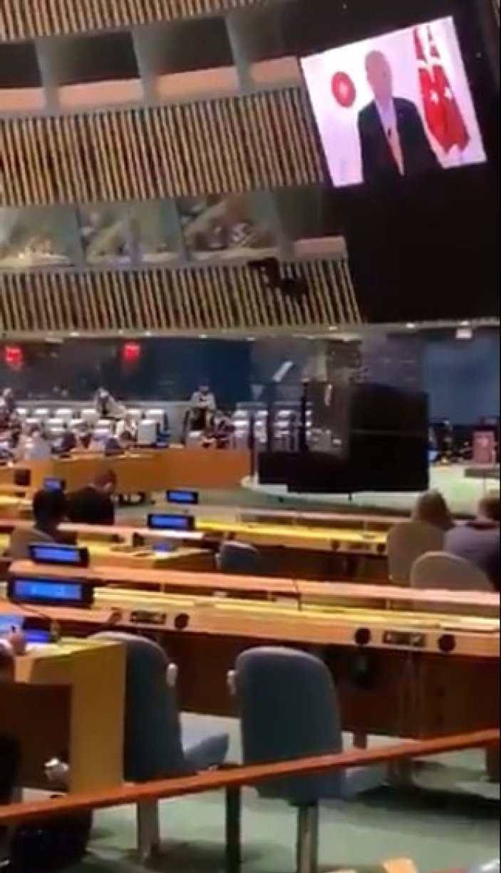 Erdoğan, BM'de İsrail'i eleştirince, İsrail Büyükelçisi salonu terk etti