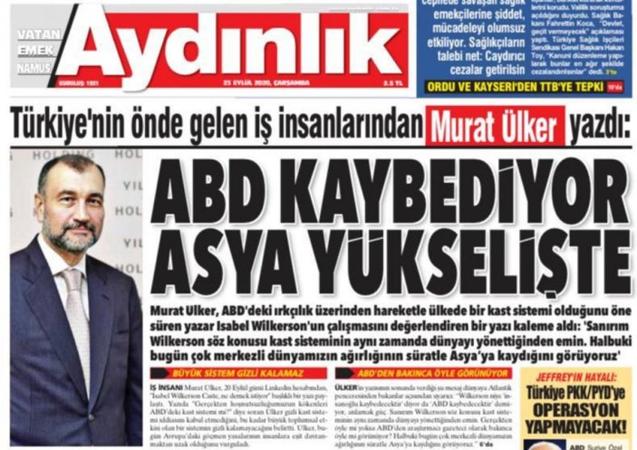 Aydınlık gazetesi, Murat Ülker'in sözlerini çarpıttı