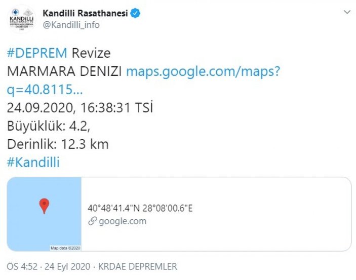İstanbul'da deprem! İstanbul depreminin şiddeti belli oldu! Kandilli Rasathanesi deprem açıklaması yaptı mı?