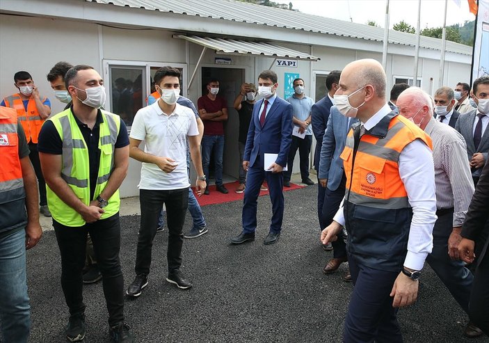 Ulaştırma Bakanı Adil Karaismailoğlu, Rize-Artvin Havalimanı inşaatını inceledi
