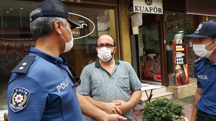 Bursa’da maske takmayan adamın bahanesi