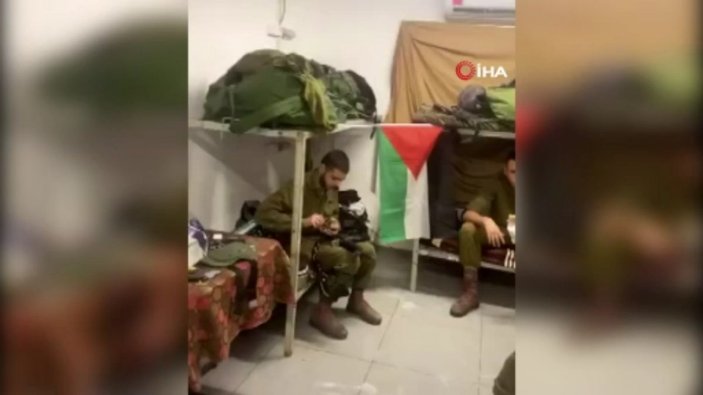 İsrail'de bir asker odasına Filistin bayrağı astı