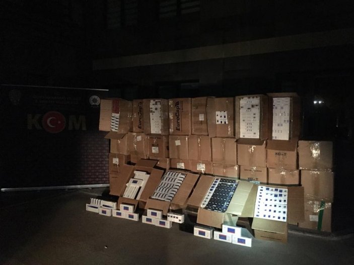 Kahramanmaraş'ta 30 bin paket kaçak sigara ele geçirildi