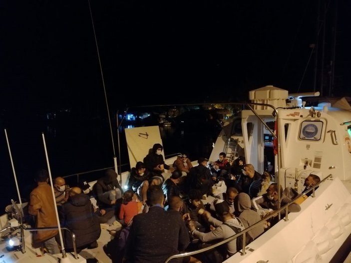 Marmaris’te 87 kaçak göçmen kurtarıldı
