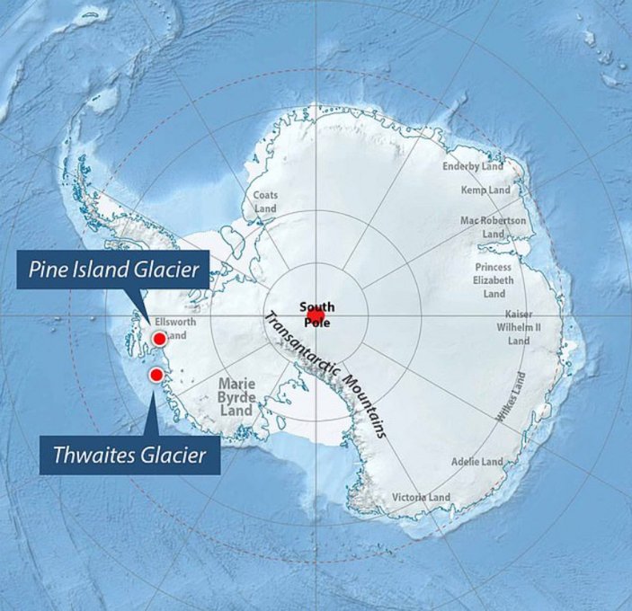 Antarktika'daki kırılmalar uydudan görüntülendi
