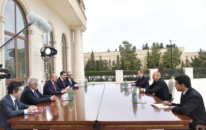Dışişleri Bakanı Mevlüt Çavuşoğlu, Azerbaycan Cumhurbaşkanı İlham Aliyev ile görüştü
