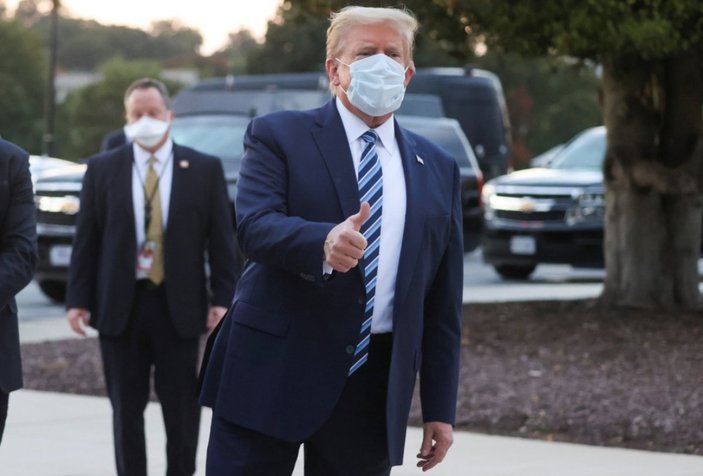 Trump, tedavi gördüğü hastaneden taburcu oldu