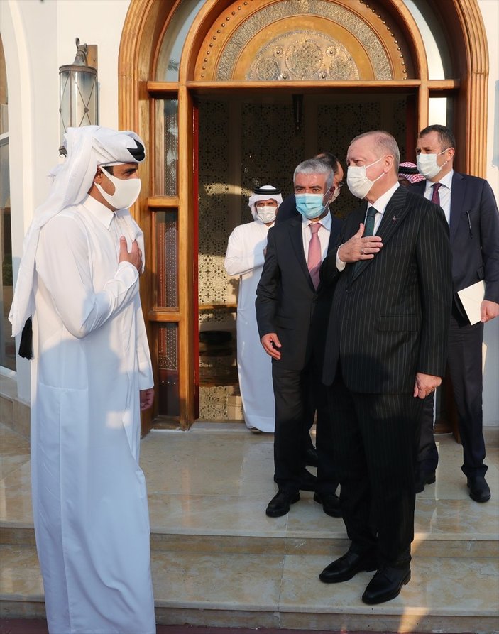 Cumhurbaşkanı Erdoğan, Katar Emiri Al Sani'yle görüştü