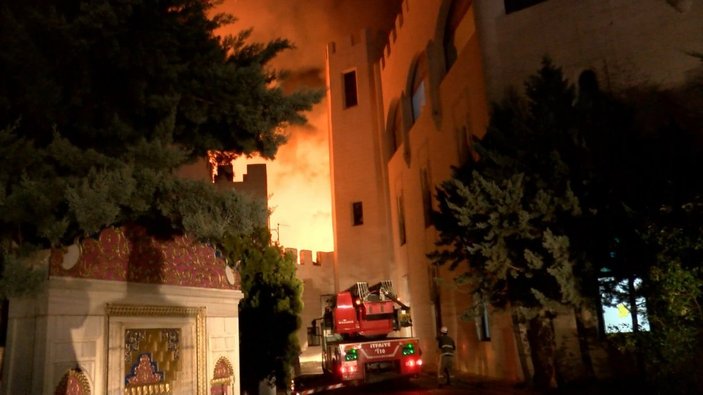 Ankara'daki Estergon Kalesi'nde yangın çıktı