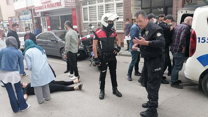 Bolu'da park kavgasında gözaltına alınmamak için direndi