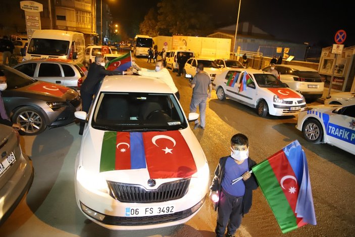 Elazığ'da Azerbaycan'a destek konvoyu düzenlendi