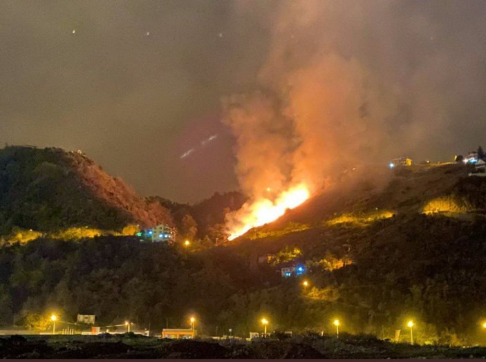 Trabzon'da örtü yangını