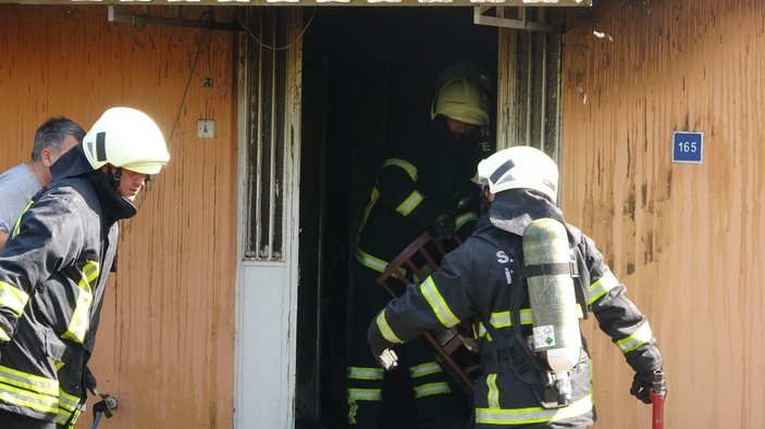 Samsun'da bağ evinde yangın çıktı