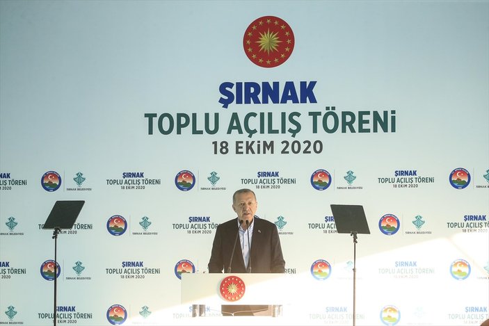 Cumhurbaşkanı Recep Tayyip Erdoğan, Şırnak'ta toplu açılış törenine katıldı