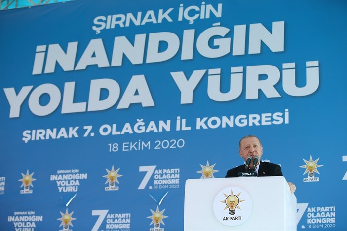 Cumhurbaşkanı Recep Tayyip Erdoğan, Şırnak AK Parti İl Kongresi'ne katıldı