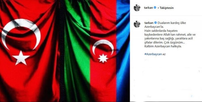 Tarkan'dan Azerbaycan paylaşımı
