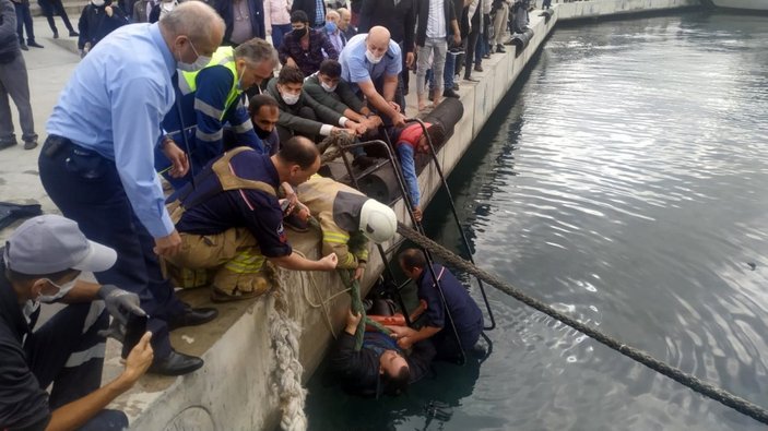 İstanbul'da denize düşen adama 'virüs var' deyip yardım etmediler