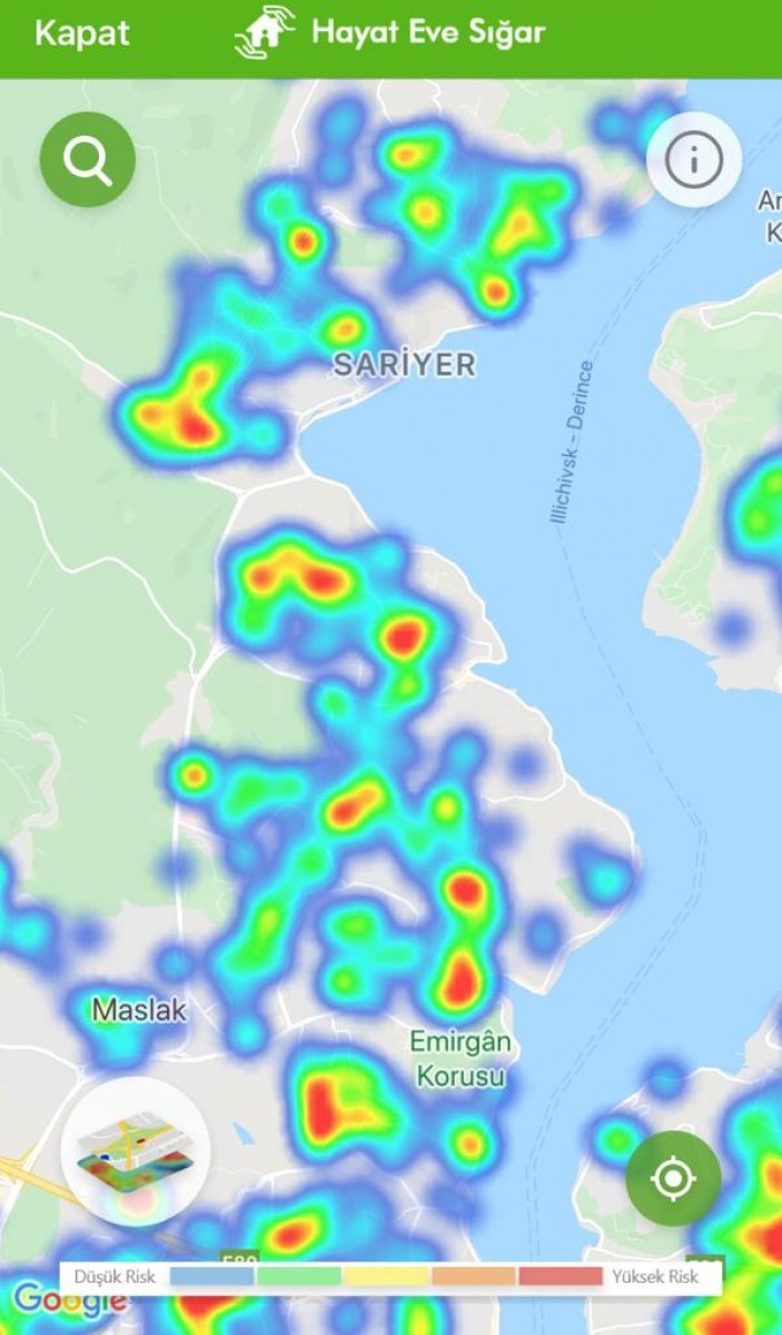İstanbul koronavirüs risk haritası ilçe ilçe vaka dağılımı