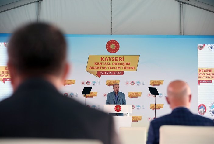 Cumhurbaşkanı Erdoğan, Kayseri'de Kentsel Dönüşüm Anahtar Teslim Töreni'ne katıldı
