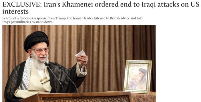 Hamaney, ABD'nin Irak'taki çıkarlarına saldırmayın talimatı verdi iddiası