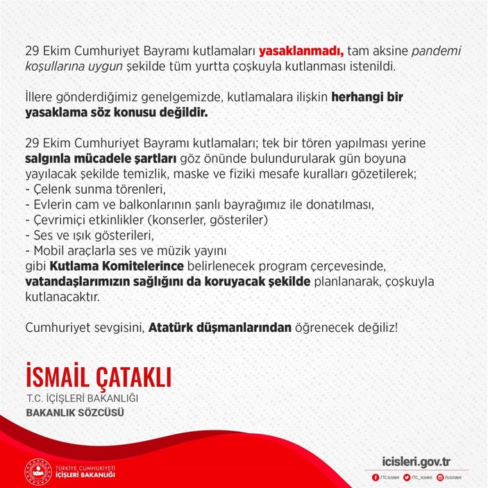 İsmail Çataklı: Cumhuriyet sevgisini, Atatürk düşmanlarından öğrenecek değiliz